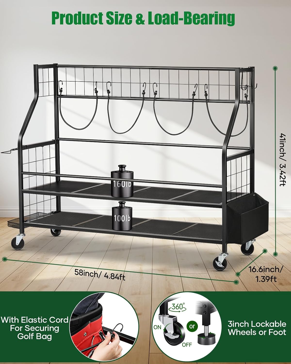 Organizador de Garagem para Bo - Golf Equipment Garage Storage avaliação e preço