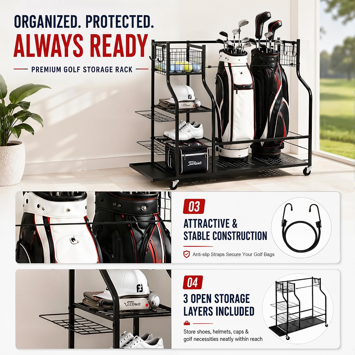 Suporte de Armazenamento para  - Golf Equipment Garage Storage avaliação e preço