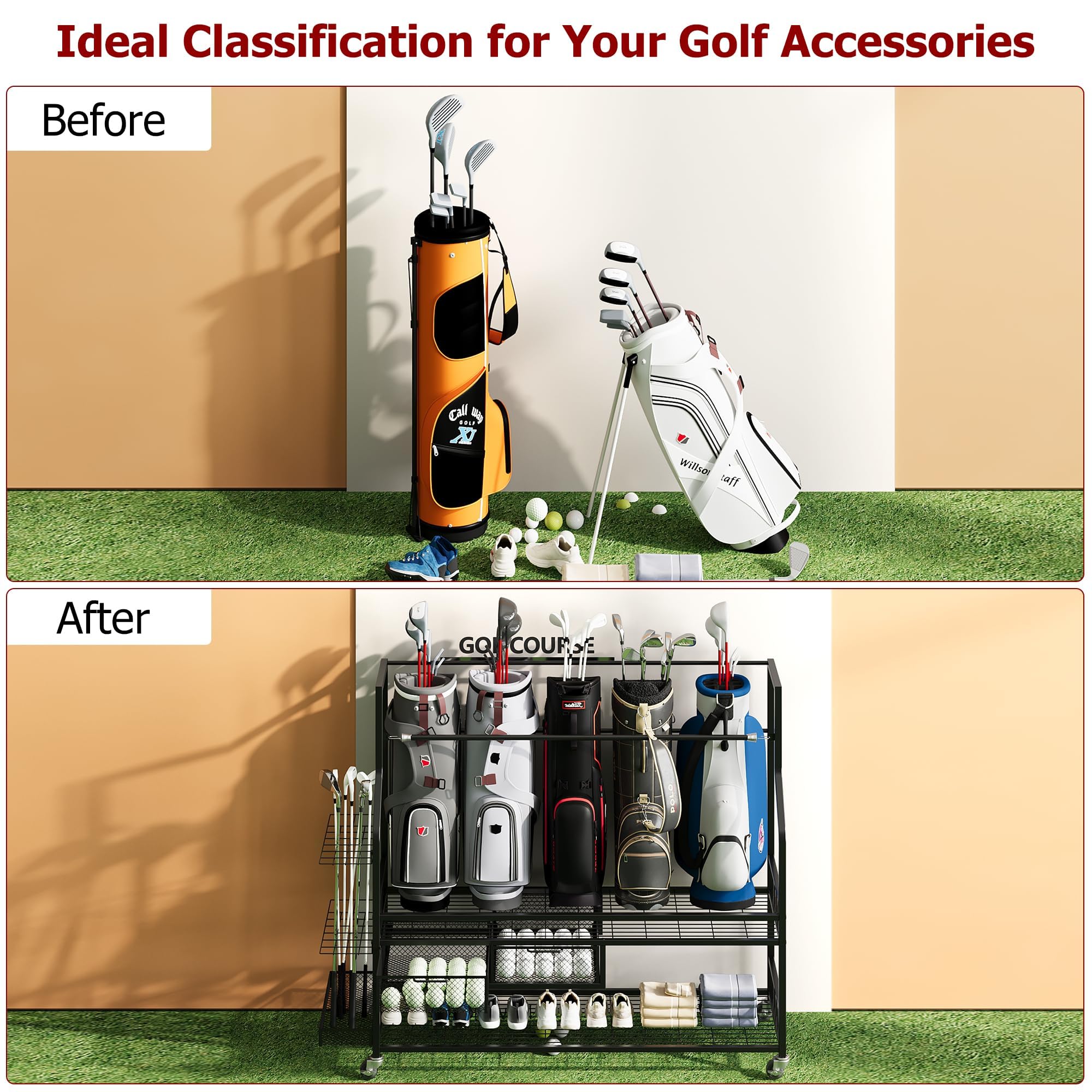 Organizador de Armazenamento p - Golf Equipment Garage Storage avaliação e preço