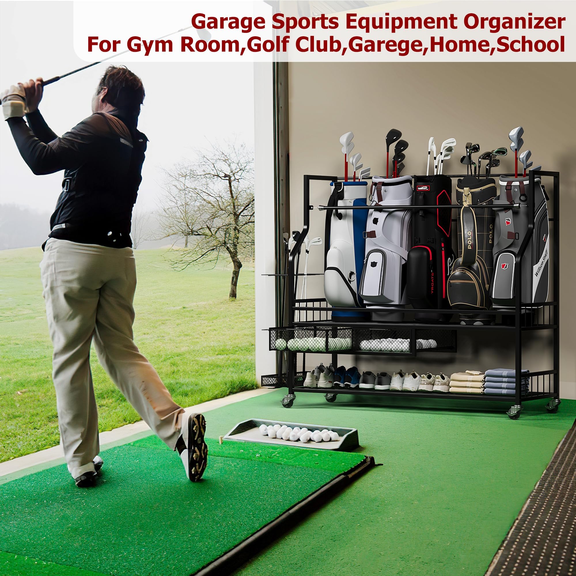 Organizador de Armazenamento p - Golf Equipment Garage Storage avaliação e preço